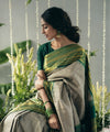 Off White Jacquard Silk Saree | Traditional Wedding Wear