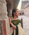 Off White Jacquard Silk Saree | Wedding & Reception Wear