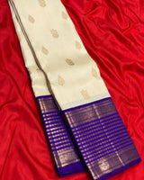 Off White Kanjivaram Silk Saree | Festival & Ceremony Wear