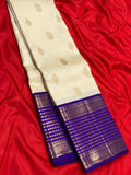 Off White Kanjivaram Silk Saree | Festival & Ceremony Wear