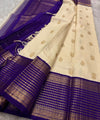 Off White Kanjivaram Silk Saree | Festival & Ceremony Wear
