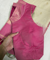 Off White-pink Banarasi Silk Saree | Wedding & Festive Wear