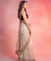 Off White Space Satin Sequin Bits Work Saree for Party Wear | RD RAADO