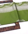 Olive Banarasi Silk Saree | Bridal & Festive Wear