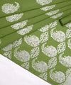 Olive Banarasi Silk Saree | Bridal & Festive Wear