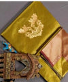 Olive Banarasi Silk Saree | Ethnic Wear for Women