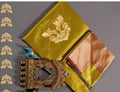 Olive Banarasi Silk Saree | Ethnic Wear for Women