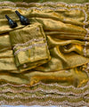 Olive Gold Bollywood Designer Saree | Party & Festive Wear