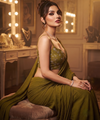 Olive Green Bollywood Designer Saree | Party & Festive Wear