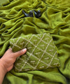 Olive Green Bollywood Designer Saree | Party & Festive Wear