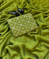 Olive Green Bollywood Designer Saree | Party & Festive Wear