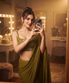 Olive Green Bollywood Designer Saree | Party & Festive Wear