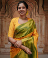 Olive Green Kanjivaram Silk Saree | Festival & Ceremony Wear