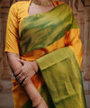 Olive Green Kanjivaram Silk Saree | Festival & Ceremony Wear
