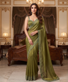 Olive Green Silk Saree | Wedding & Festive Wear