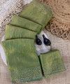 Olive Green Silk Saree | Wedding & Festive Wear