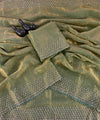 Olive Green Silk Saree | Wedding & Festive Wear