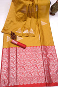 Orange Banarasi Silk Saree | Festival & Ceremony Wear