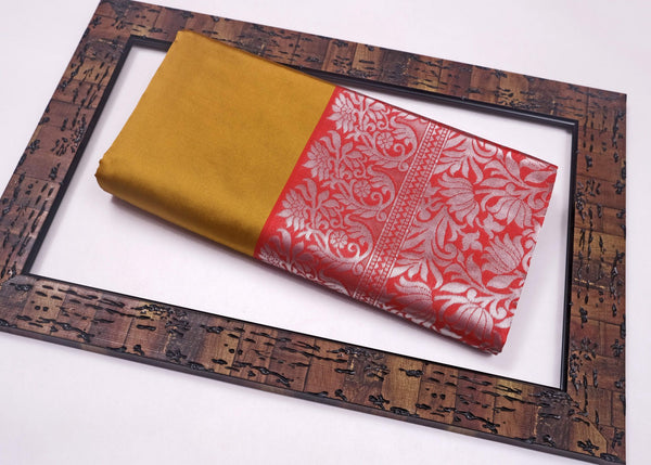 Orange Banarasi Silk Saree | Festival & Ceremony Wear