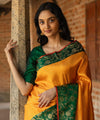 Orange Banarasi Silk Saree | Festive & Party Wear