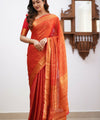 Orange Banarasi Silk Saree | Festive & Party Wear