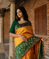 Orange Banarasi Silk Saree | Festive & Party Wear