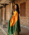 Orange Banarasi Silk Saree | Festive & Party Wear