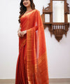 Orange Banarasi Silk Saree | Festive & Party Wear