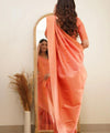 Orange Banarasi Silk Saree | Wedding & Reception Wear