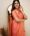 Orange Banarasi Silk Saree | Wedding & Reception Wear