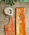 Orange Jacquard Silk Saree | Ethnic Wear for Women