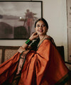 Orange Jacquard Silk Saree | Festive & Party Wear
