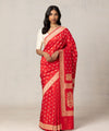 Orange Jacquard Silk Saree | Traditional Wedding Wear