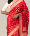 Orange Jacquard Silk Saree | Traditional Wedding Wear