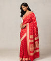 Orange Jacquard Silk Saree | Traditional Wedding Wear