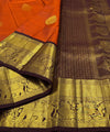 Orange Kanjivaram Silk Saree | Ethnic Wear for Women