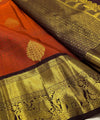 Orange Kanjivaram Silk Saree | Ethnic Wear for Women
