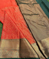 Orange Kanjivaram Silk Saree | Festival & Ceremony Wear