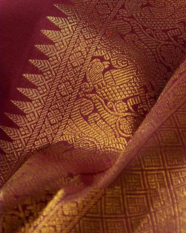 Orange Kanjivaram Silk Saree | Traditional Wedding Wear