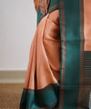 Orange Kanjivaram Silk Saree | Traditional Zari Weave