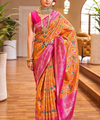Orange Paithani Silk Saree | Festive & Party Wear
