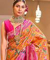 Orange Paithani Silk Saree | Festive & Party Wear