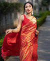 Orange Paithani Silk Saree | Wedding & Reception Wear