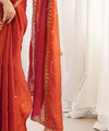 Orange Space Silk Sequin Embroidery Saree for Party Wear | RD KAVYA