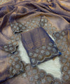 Orchid Satin Saree with Zari Weaving & Siroski Border | RD TANISHKA