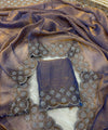 Orchid Satin Saree with Zari Weaving & Siroski Border | RD TANISHKA