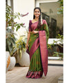 Parrot Banarasi Silk Saree | Traditional Wedding Wear