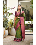 Parrot Banarasi Silk Saree | Traditional Wedding Wear