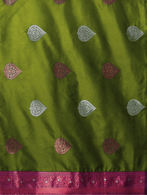 Parrot Banarasi Silk Saree | Traditional Wedding Wear