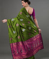Parrot Banarasi Silk Saree | Traditional Wedding Wear